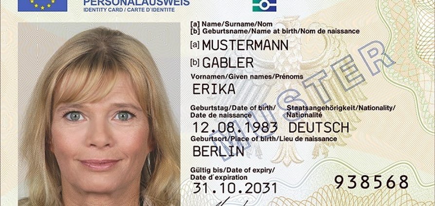 Muster eines Personalausweises
